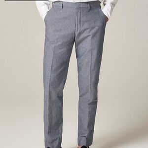 J Crew Cotton-Linen Blend Suit Pant